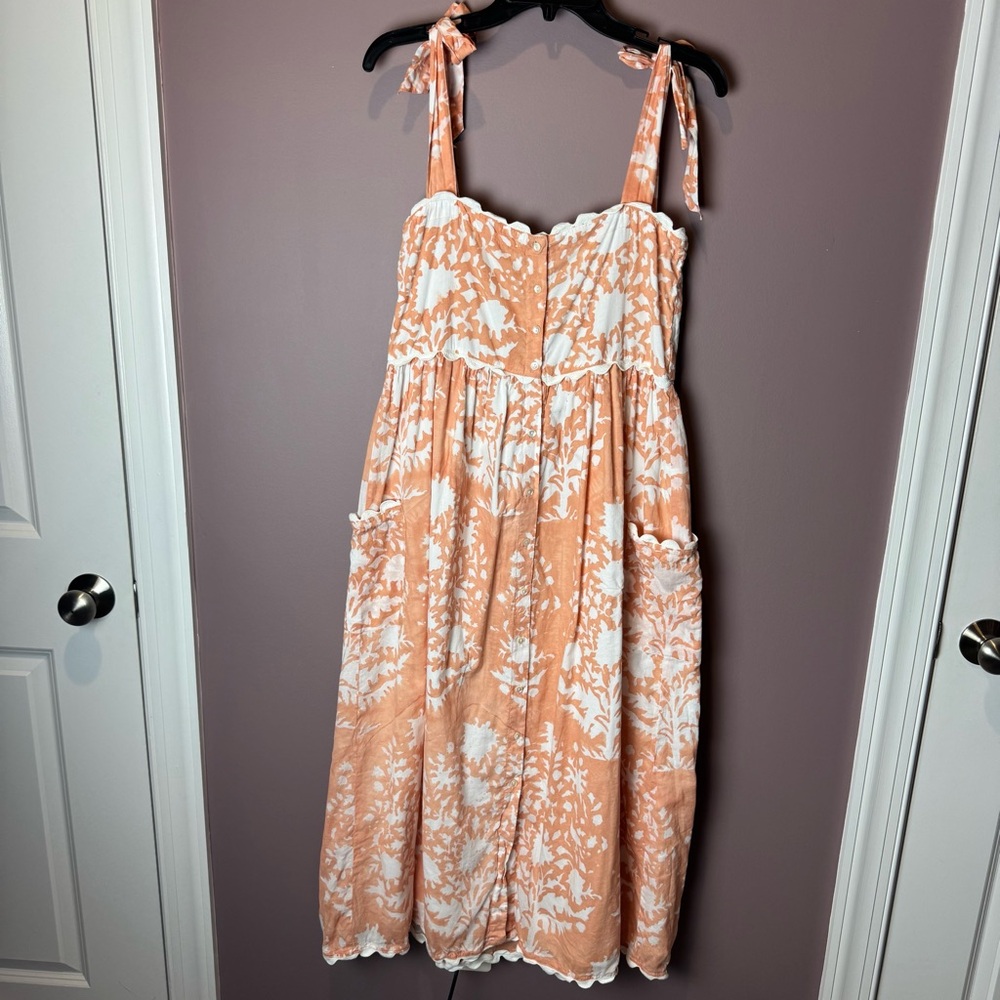 Juliet Dunn Pastel Palladio Tie Shoulder Midi Dress Tuckernuck Ric Rac - Picture 3 of 11
